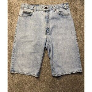 Vintage 90s Levis Orange Tab Light Wash Denim Jean Shorts Size 34